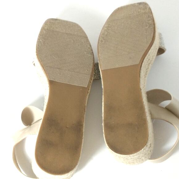 Anne Klein Natalia Sandals Women's Size 9.5M Espadrill Rhinestone Strappy - Picture 8 of 10